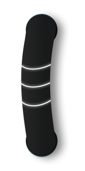 Page connector bar, illuminating in blue or white