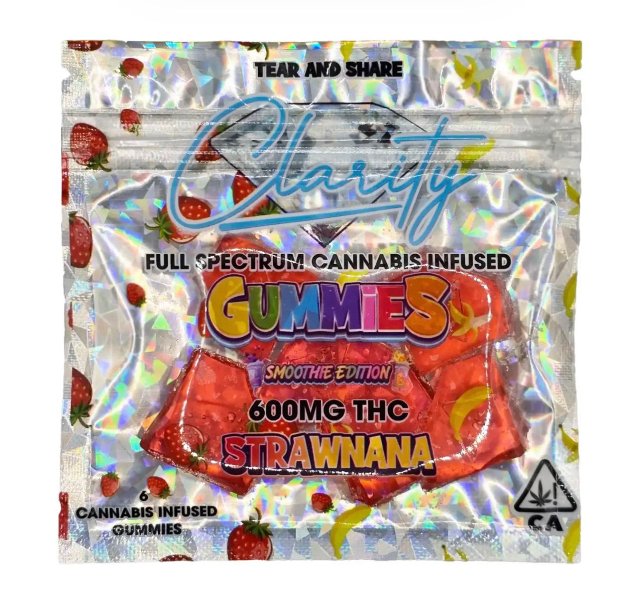 Clarity Full Spectrum Cannabis Infused Gummies – Strawana (Strawberry Banana)