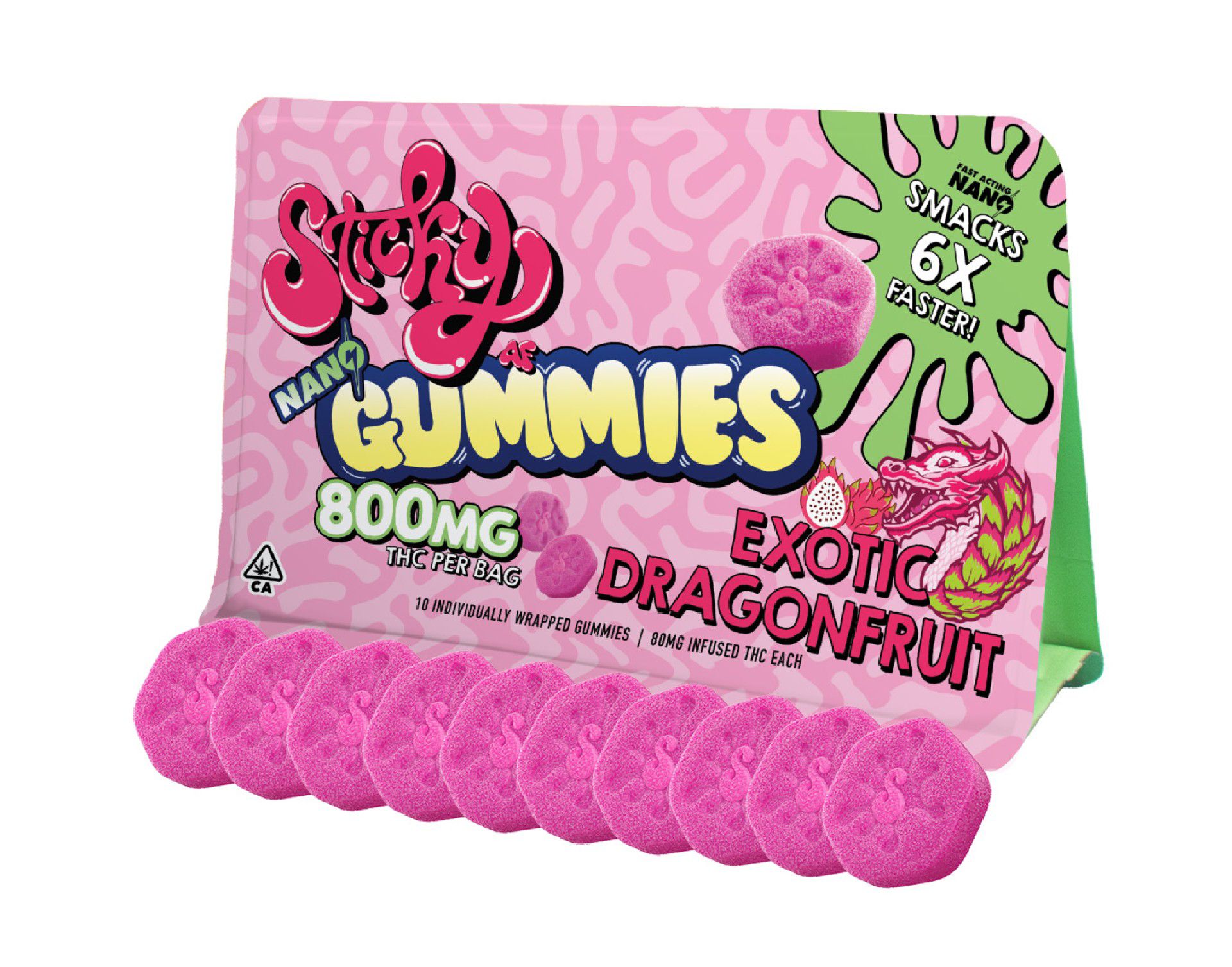 Nano Sticky Bites 800mg - Exotic Dragonfruit