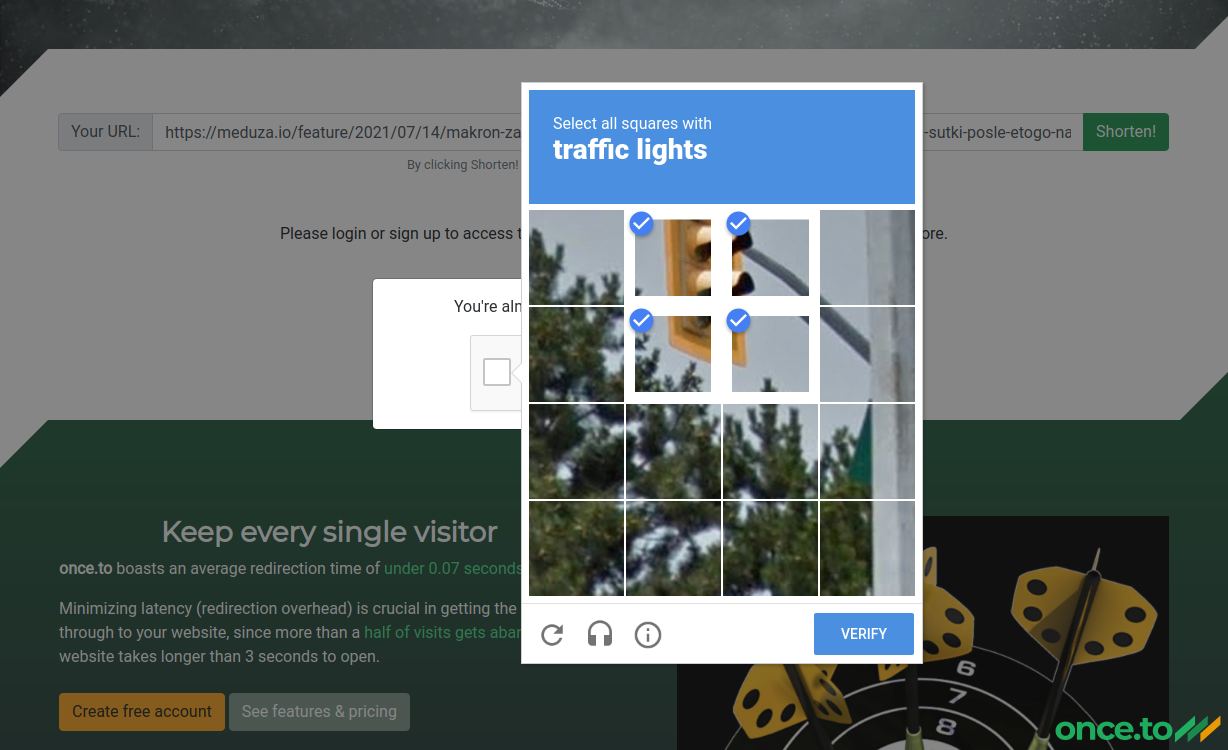 Solving reCAPTCHA after URL submission.