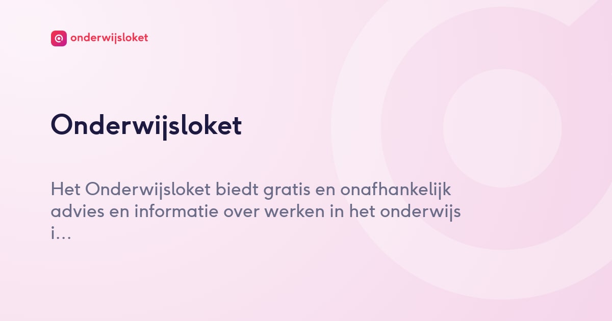 Werken in het onderwijs? 