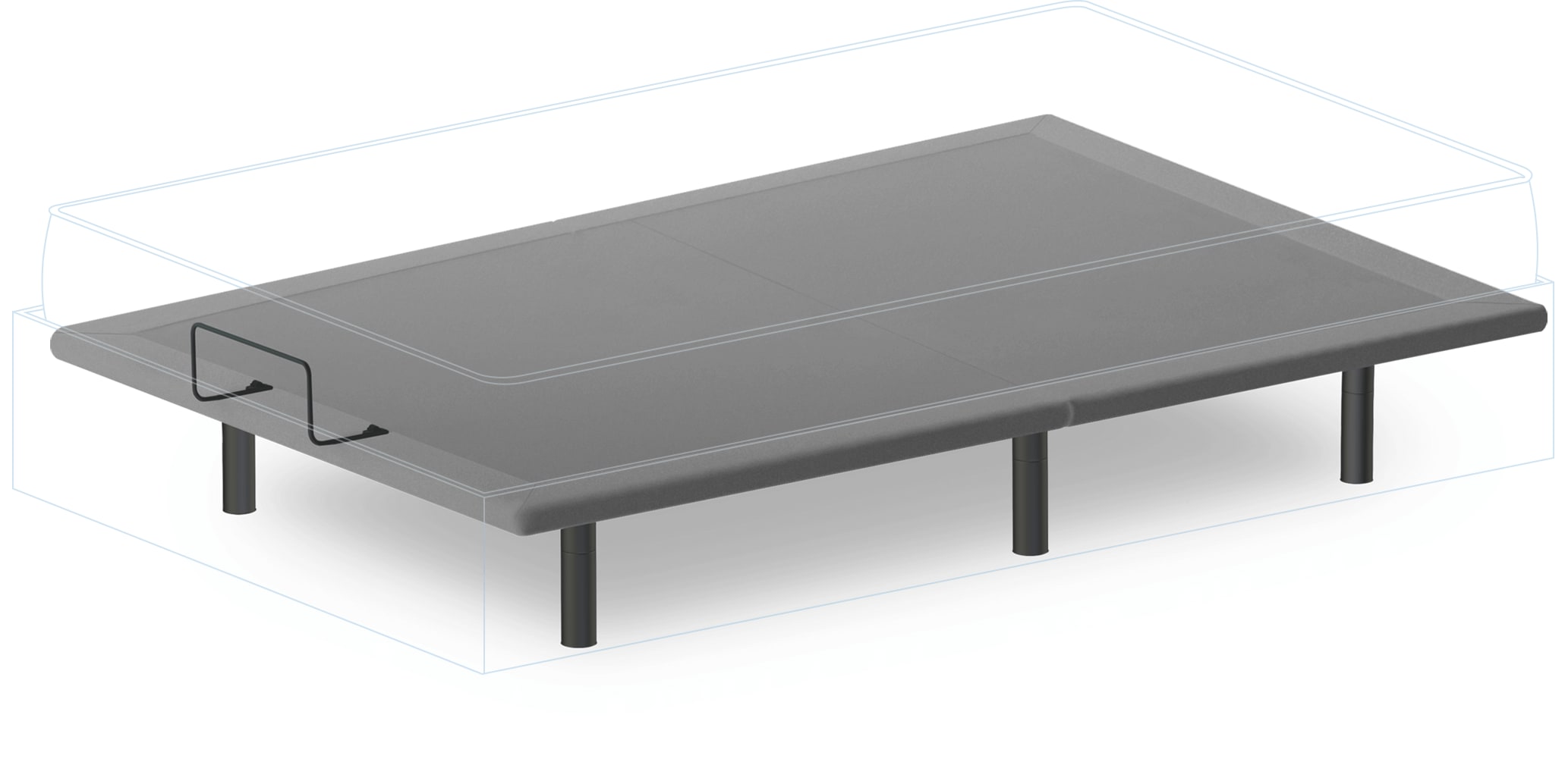 Fading bed, revealing Onebed Adjustable Bed Frame inside it