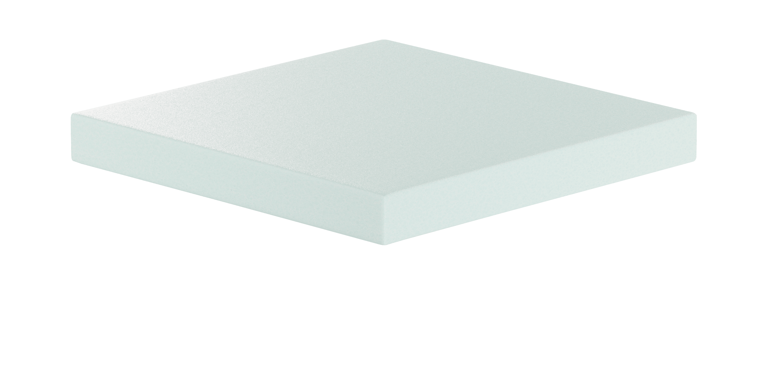 The Onebed Topper striped of it's outer layer to reveal the inside bluish lux foam