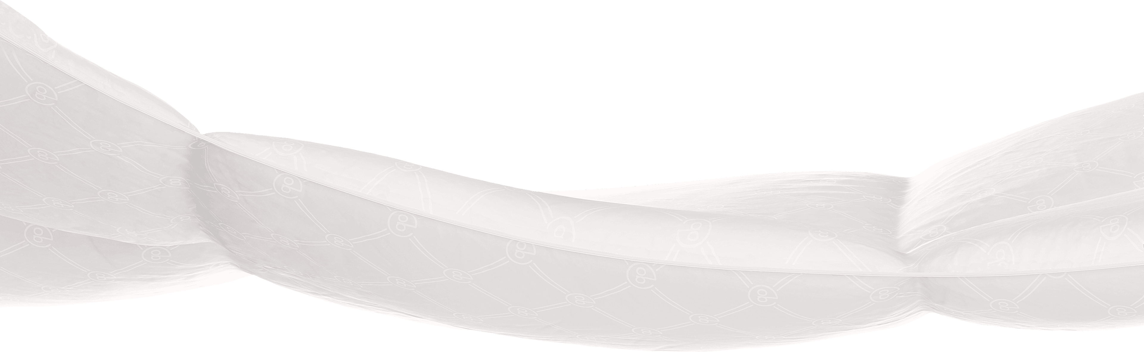 Side view of the white Onebed Quilt