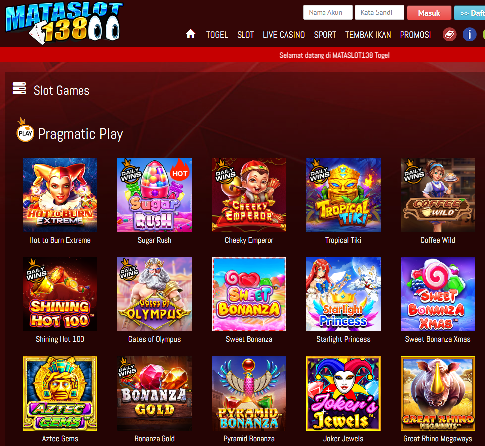 Mataslot138 Merupakan Situs Slot Gacor Deposit Pulsa Tanpa Potongan