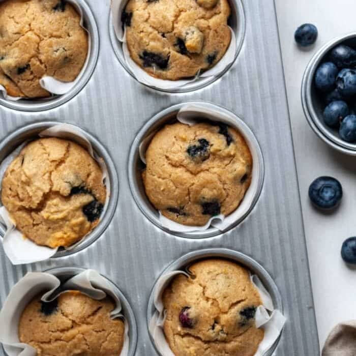 Cassava Flour Blueberry Lemon Muffins (Gluten Free)