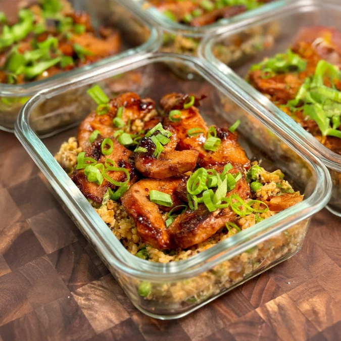High Protein Chicken Fried Rice Meal Prep