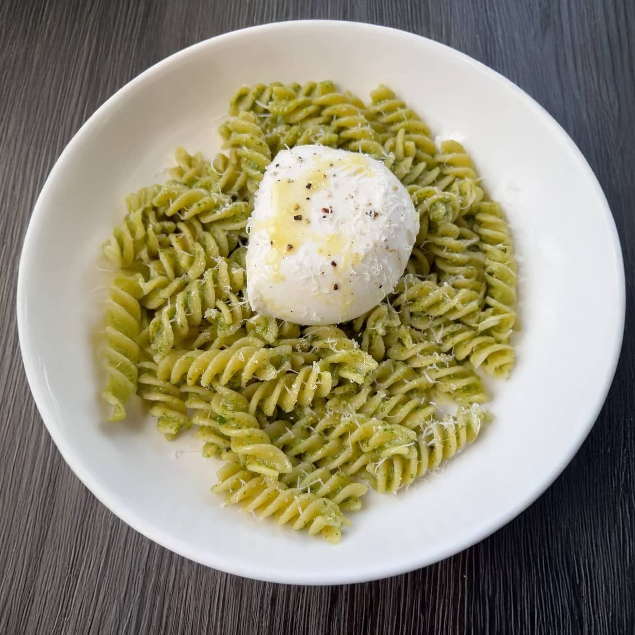 Pesto and Burrata Pasta