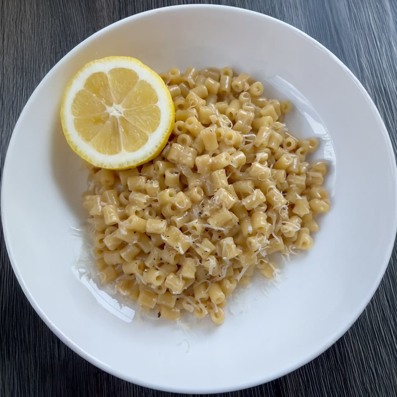 One Pot Creamy Lemon Ditalini Pasta