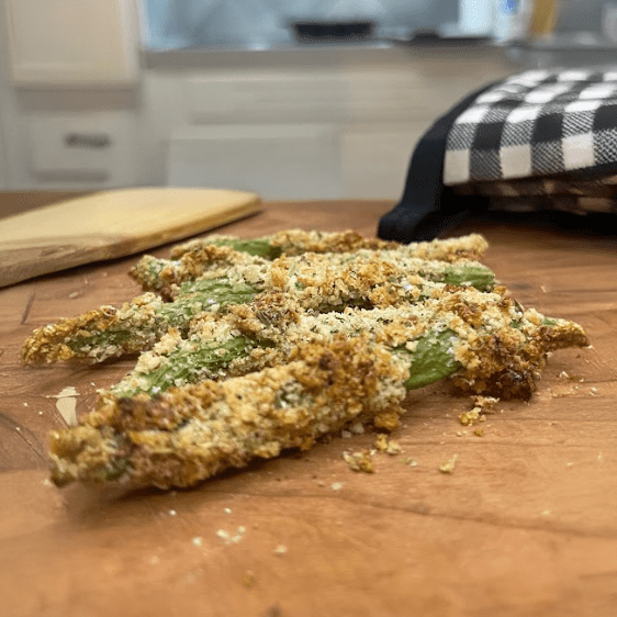 Crispy Baked Green Bean Fries with High-Protein Ranch