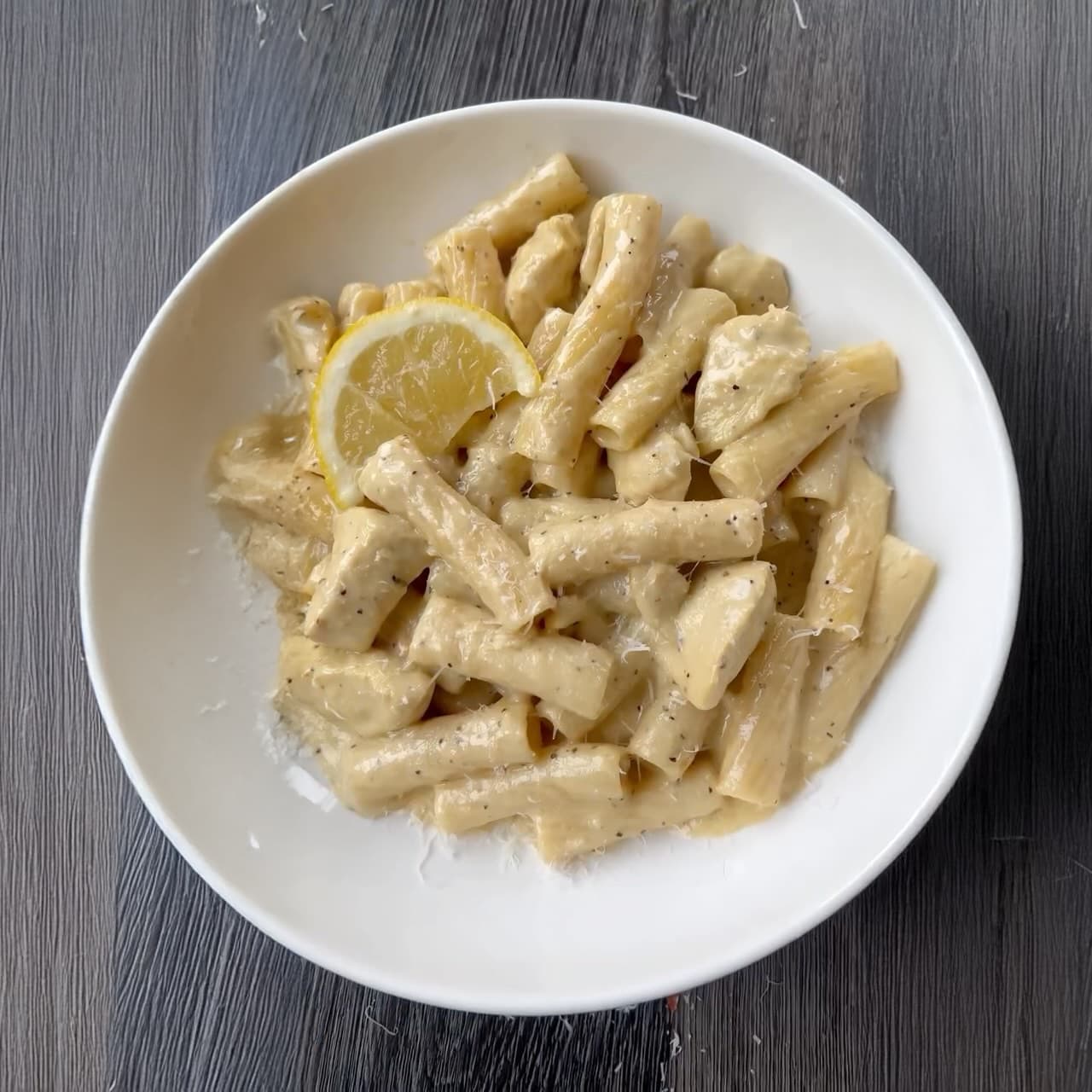 Lemon Pepper Chicken Pasta with Roasted Garlic