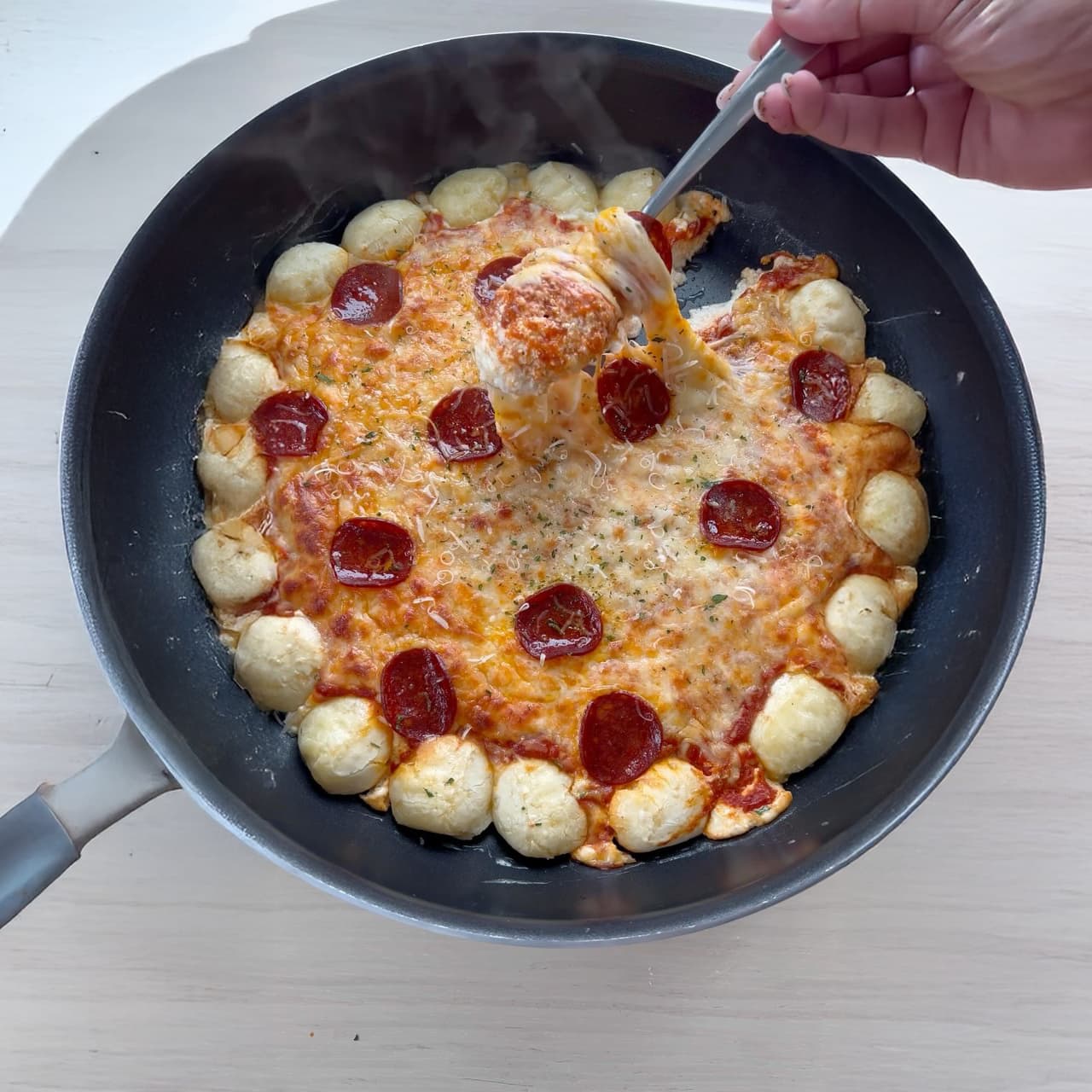 Cheesy Pizza Dip with Garlic Cheese Bread
