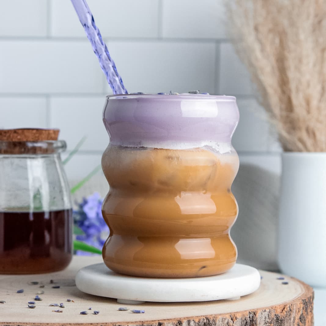 Iced Lavender Cream Oat Milk Latte