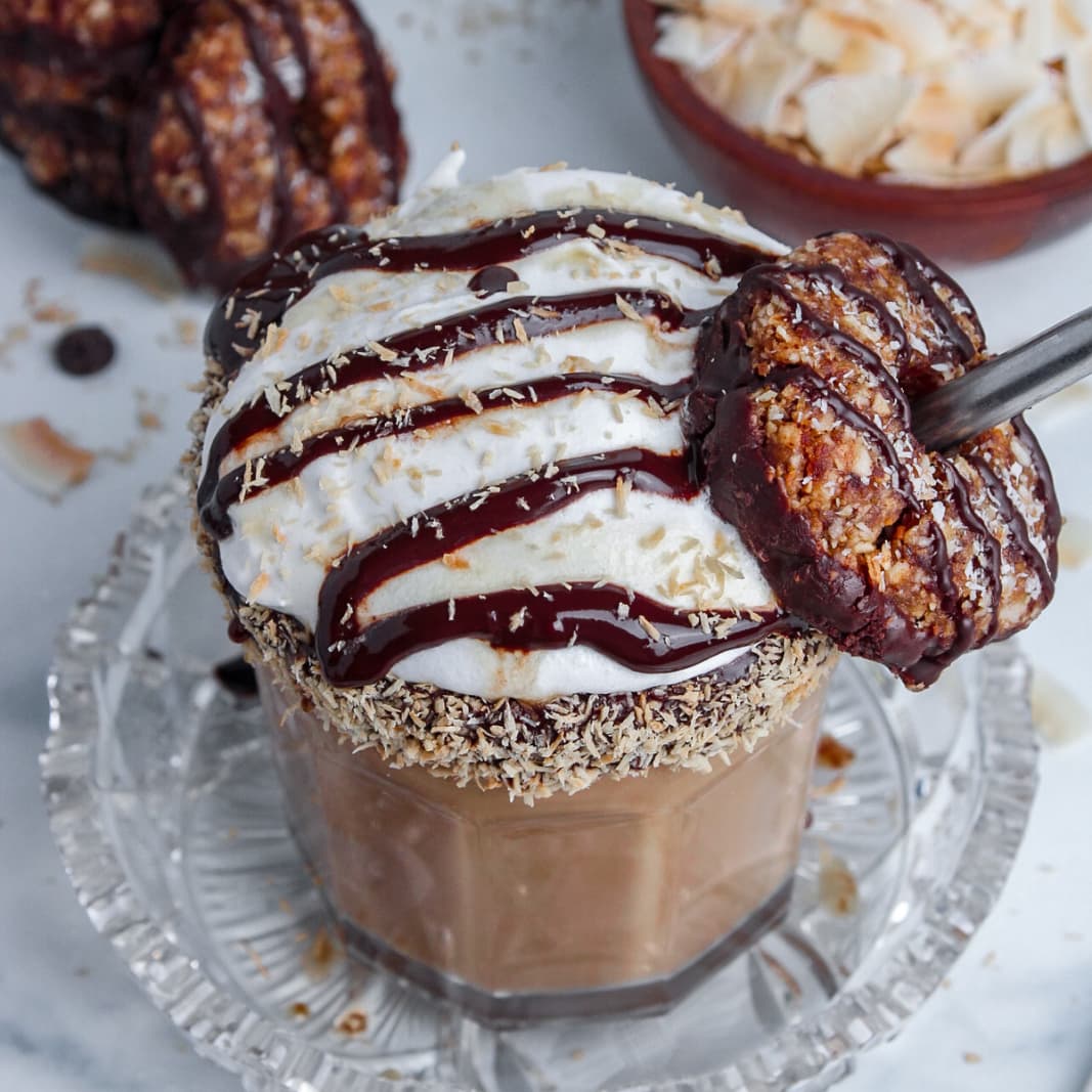 Iced Samoa Cookie Latte