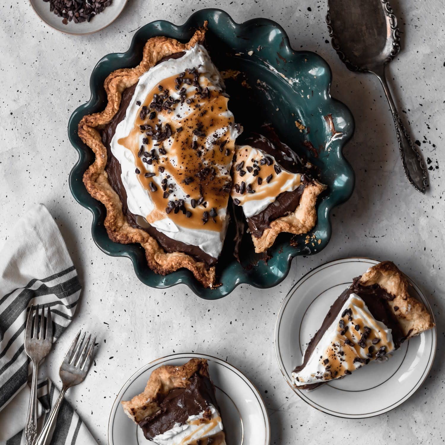Chocolate Cream Pie + Bourbon Butterscotch