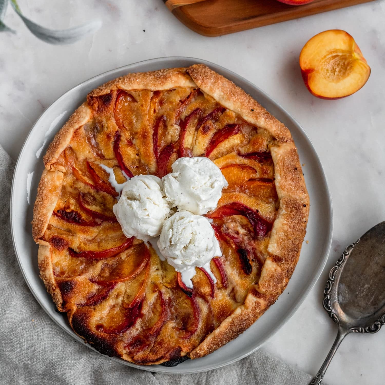 Nectarine Galette With Mascarpone Filling