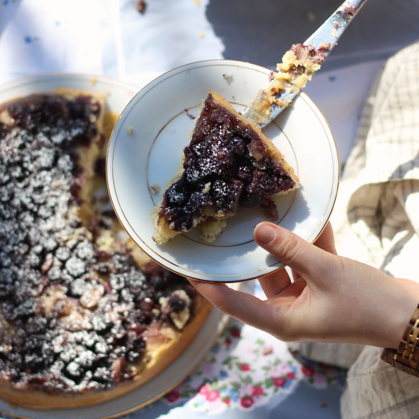Blueberry-Almond Skillet Cake