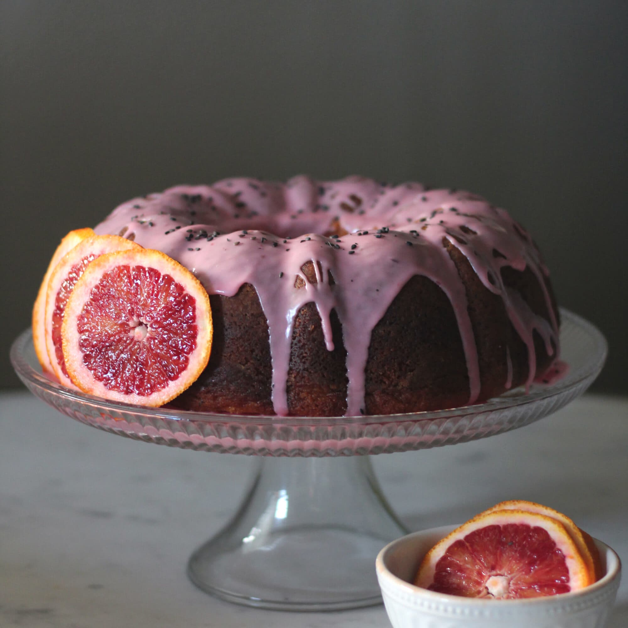 Black Sesame + Blood Orange Pound Cake