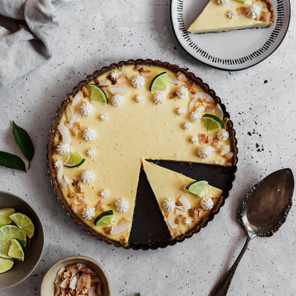 Key Lime Tart With Coconut