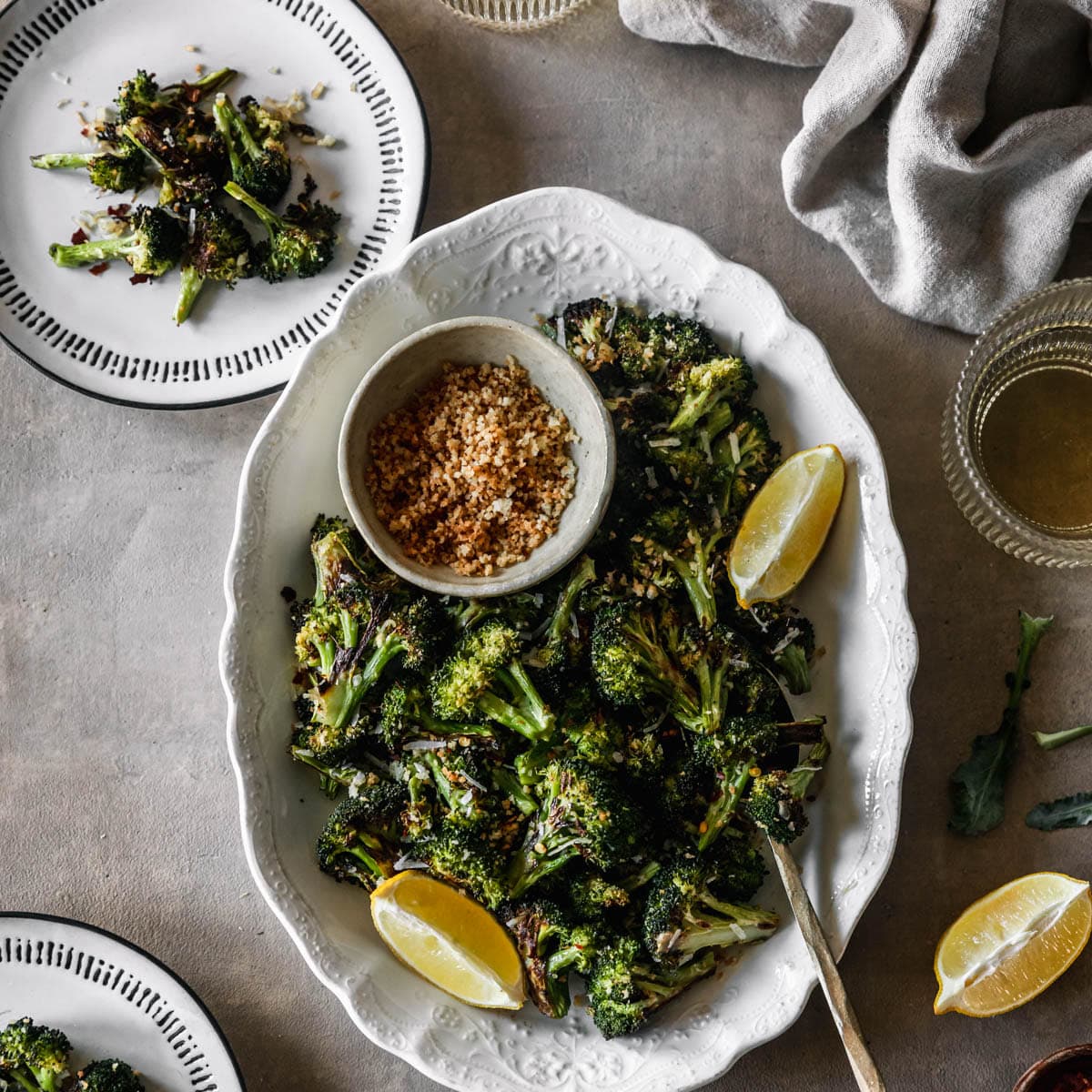 Charred Broccoli With Breadcrumbs & Pecorino