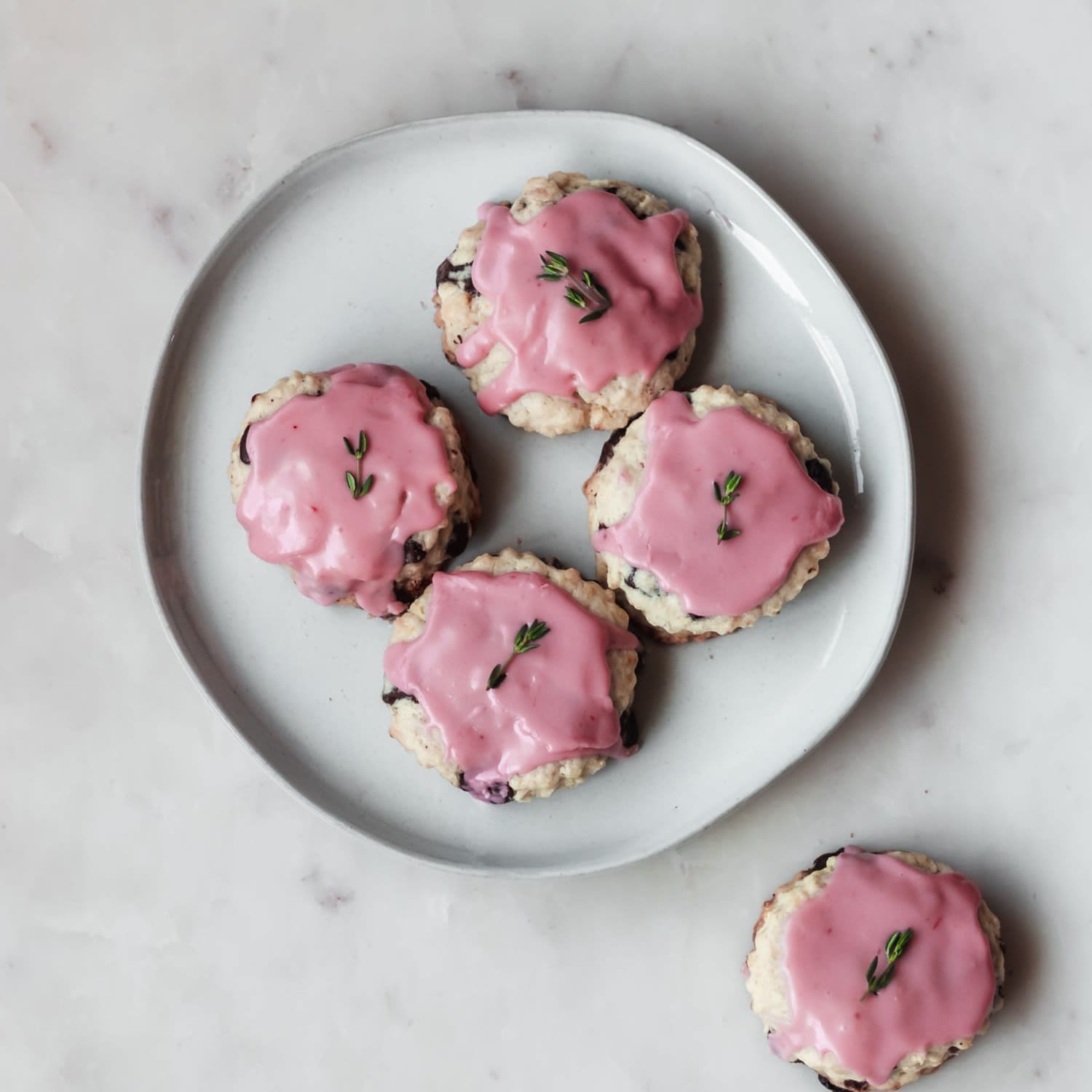 Chocolate Chip Scones + Blood Orange Glaze