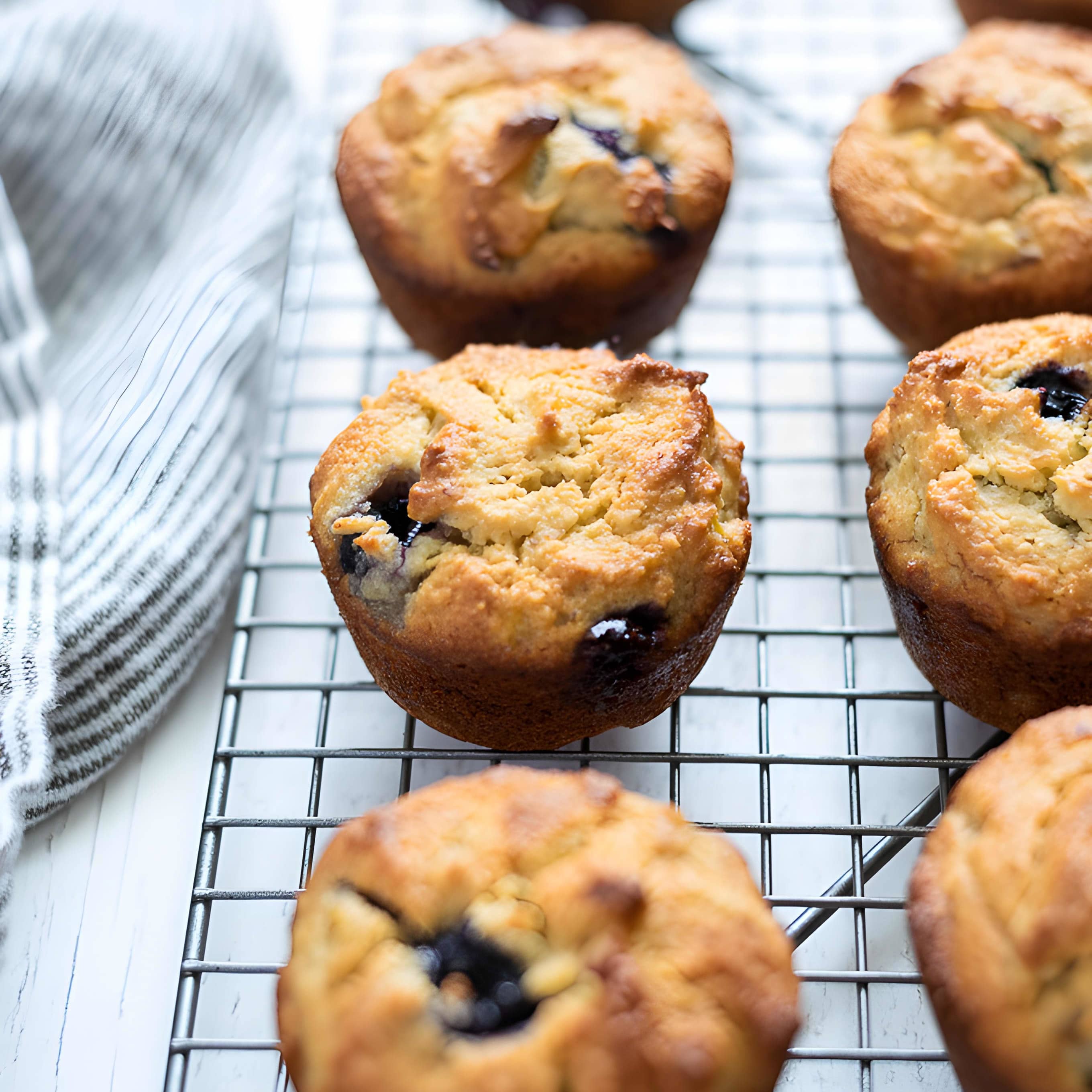 Almond Flour Banana Blueberry Muffins