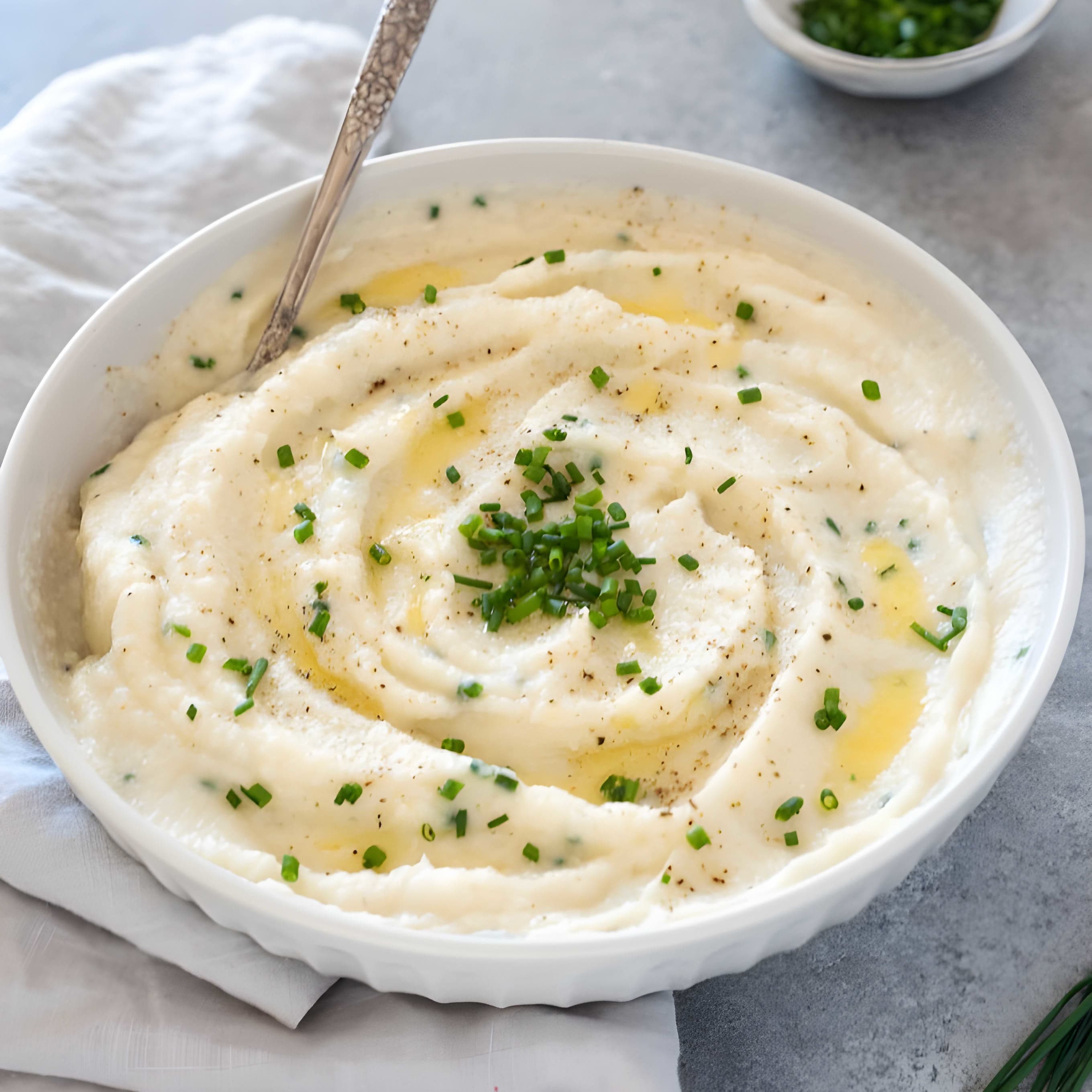 Garlic Mashed Cauliflower Recipe