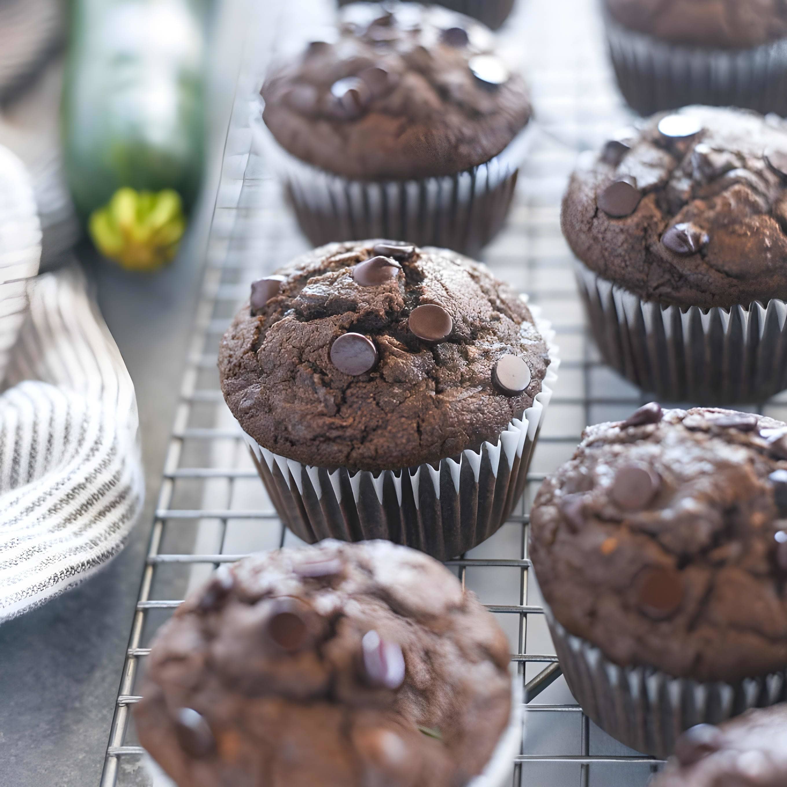 Healthy Chocolate Zucchini Muffins