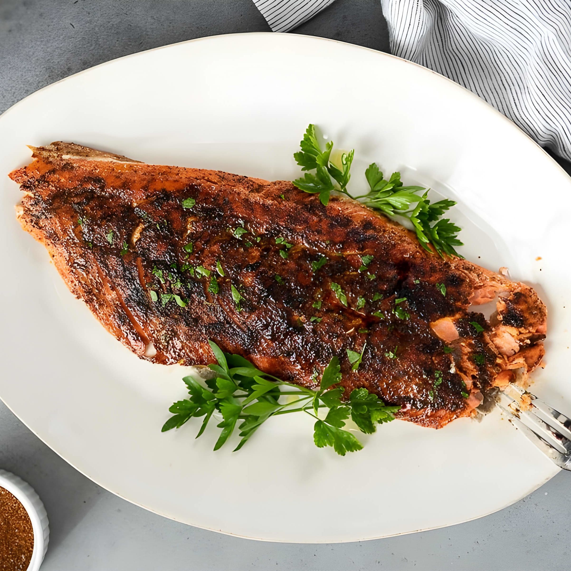 Broiled Salmon with Sweet and Spicy Rub