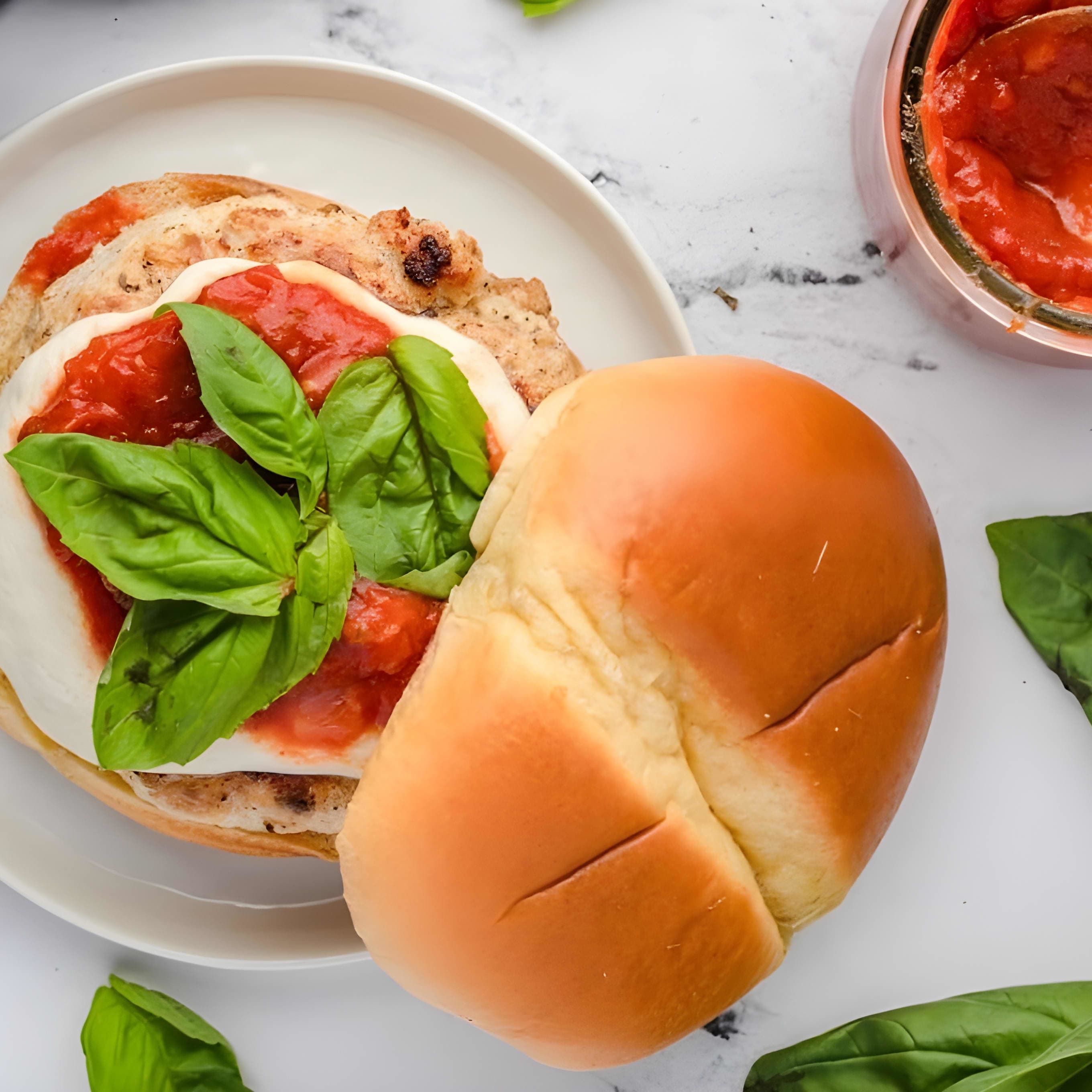 Ground Chicken Parmesan Burgers