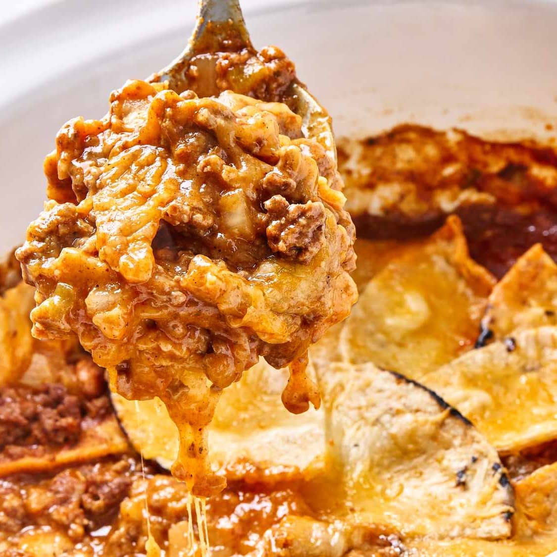 Slow Cooker Beef Enchilada Casserole