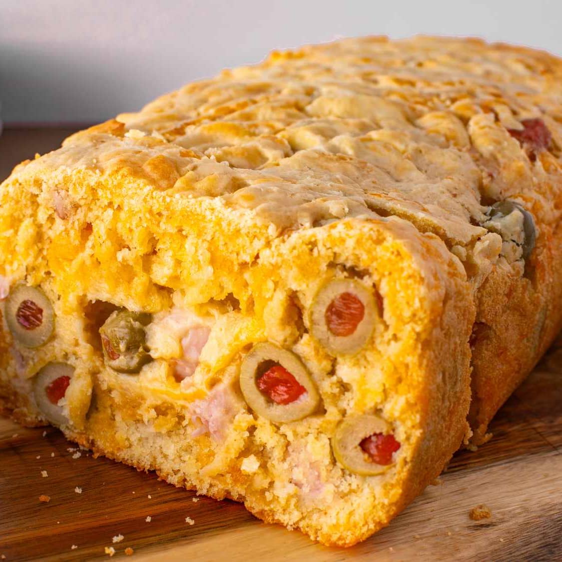 Ham and Cheddar Quick Bread