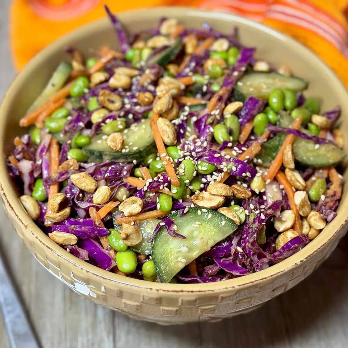 Crunchy Peanut Cabbage Slaw