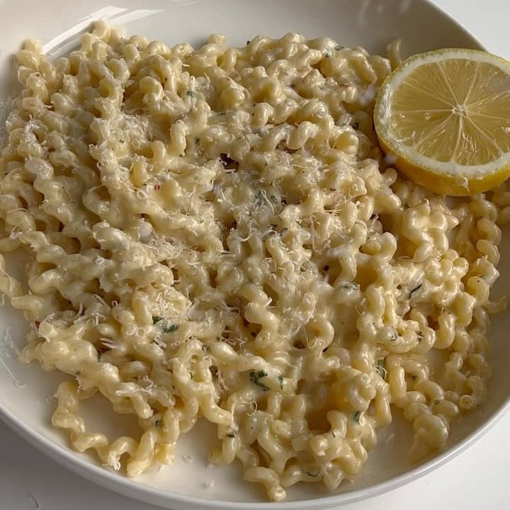 Creamy Lemon Fusilli Lunghi Pasta