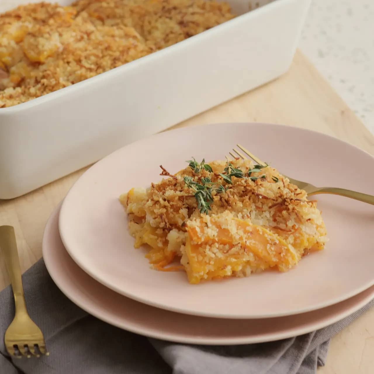 Savory Butternut Squash Casserole