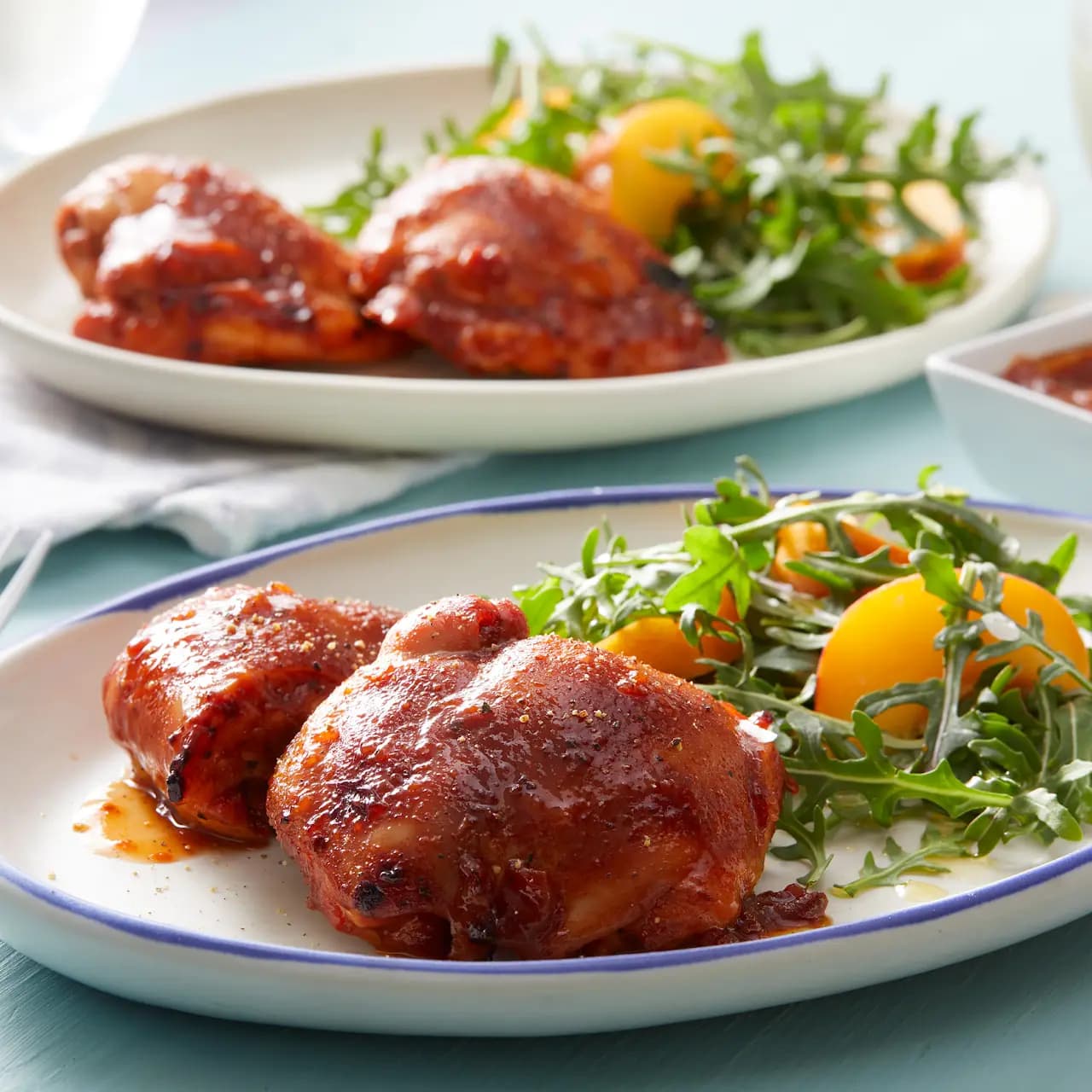 Sweet BBQ Baked Chicken Thighs