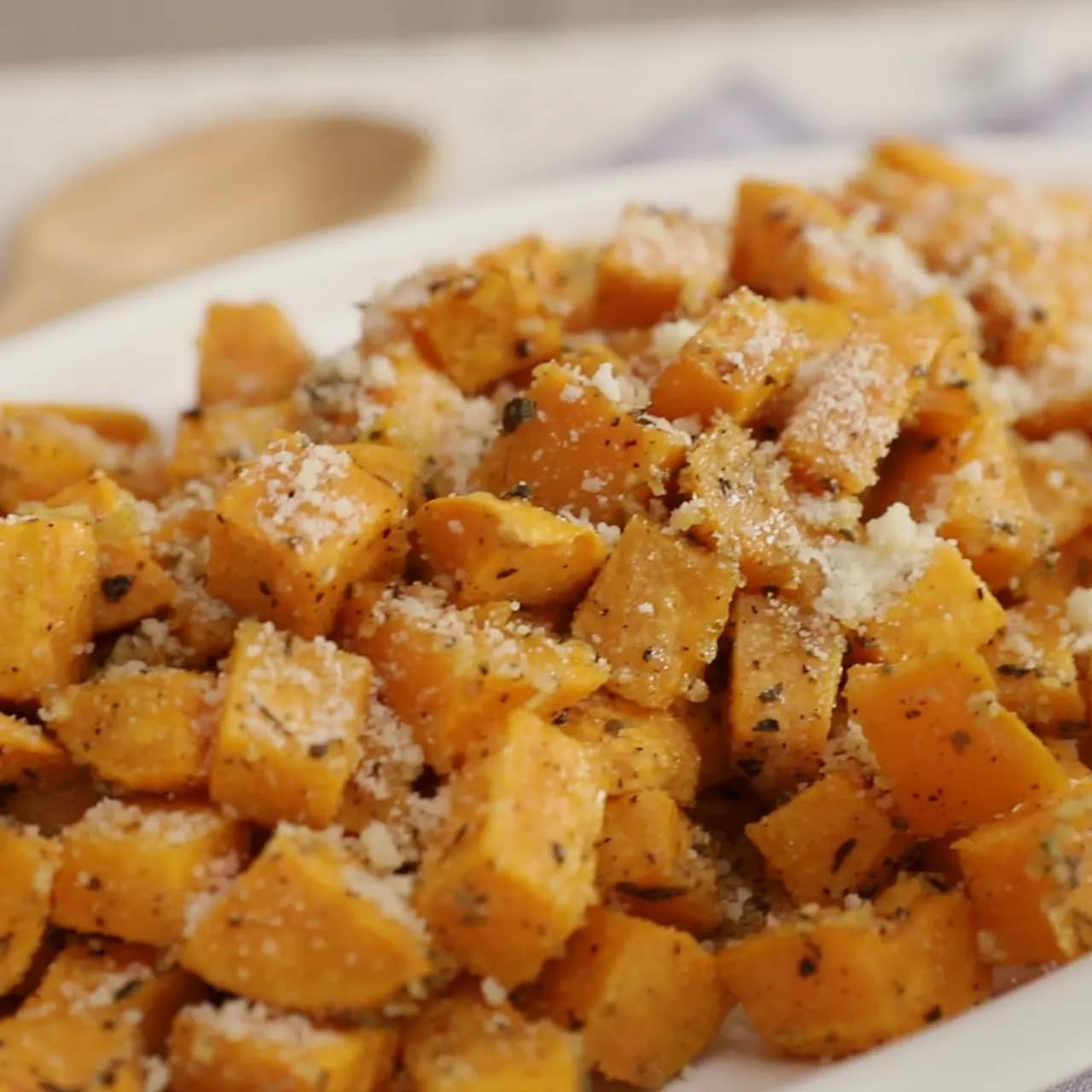 Roasted Parmesan Herb Sweet Potatoes