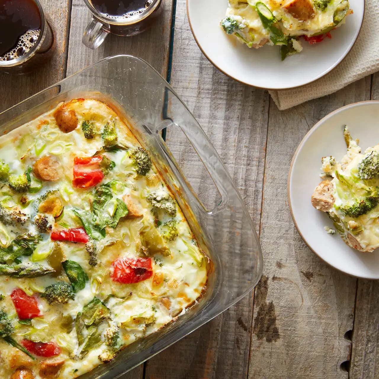 Healthy Breakfast Casserole with Sausage