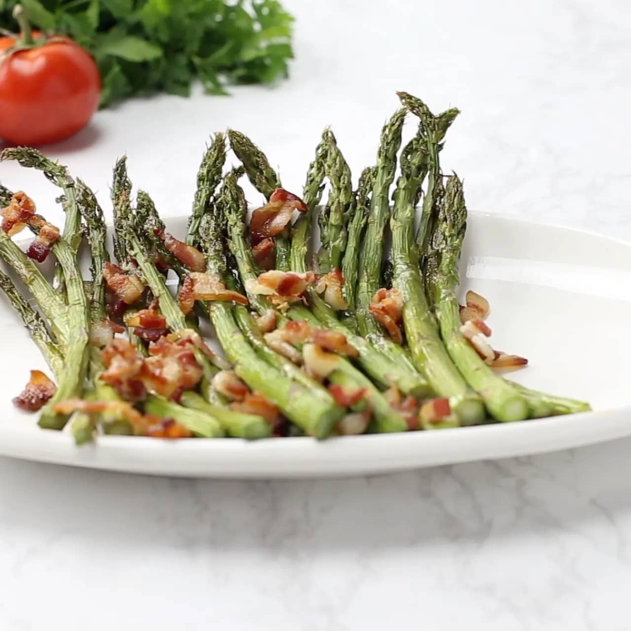 Easy Keto Bacon-Garlic Asparagus