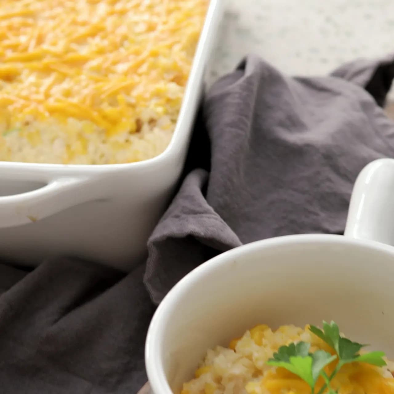 Creamy Gluten-Free Corn, Chicken, and Rice Casserole