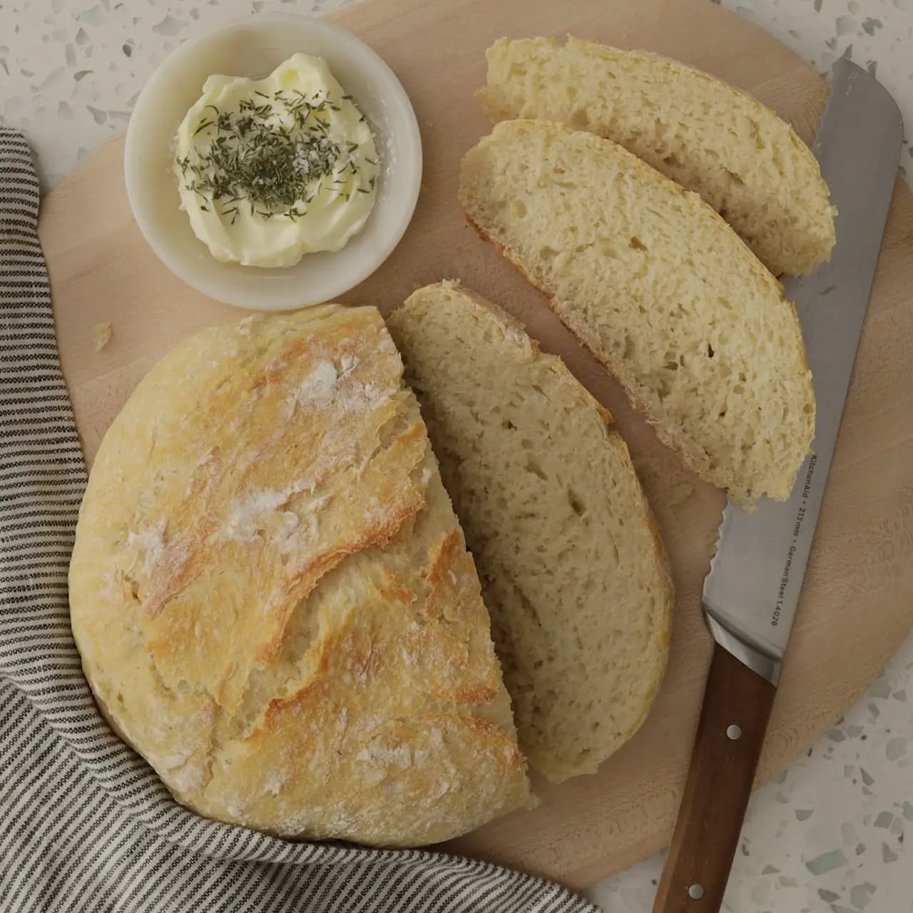 No-Knead Crusty Bread