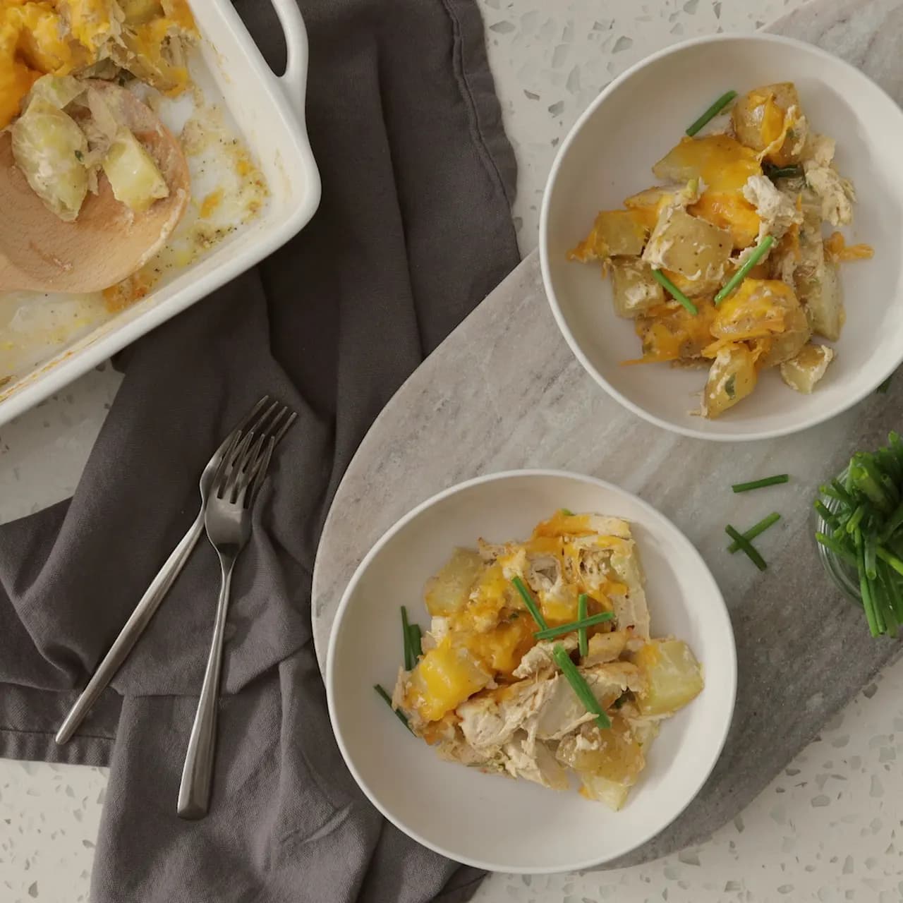 Easy Creamy Chicken and Potato Casserole