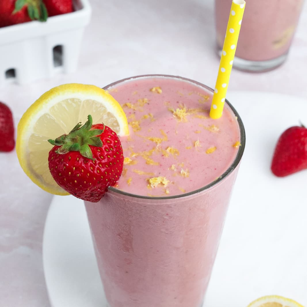 Strawberry Lemonade Protein Smoothie