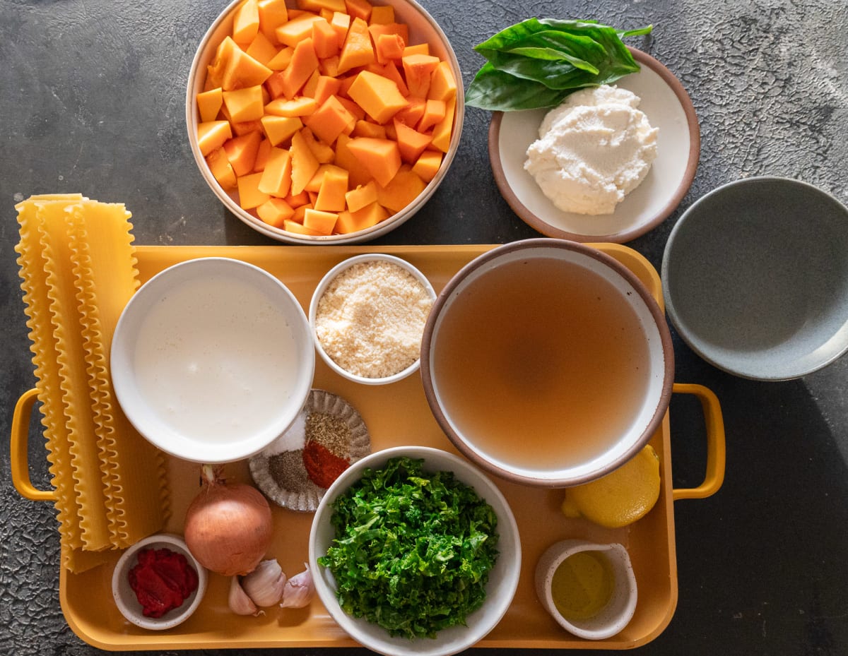 Creamy Butternut Squash Lasagna Soup