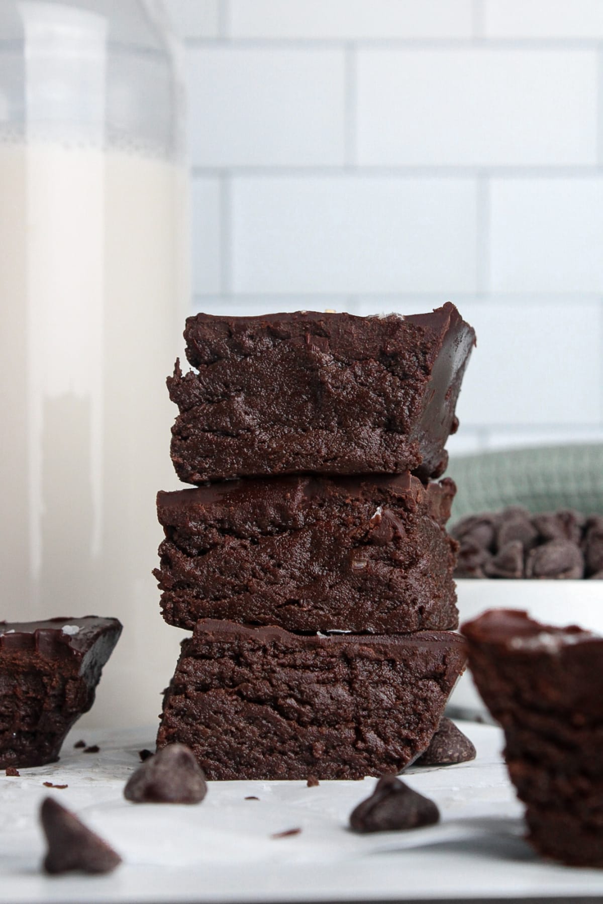 No Bake Protein Brownies