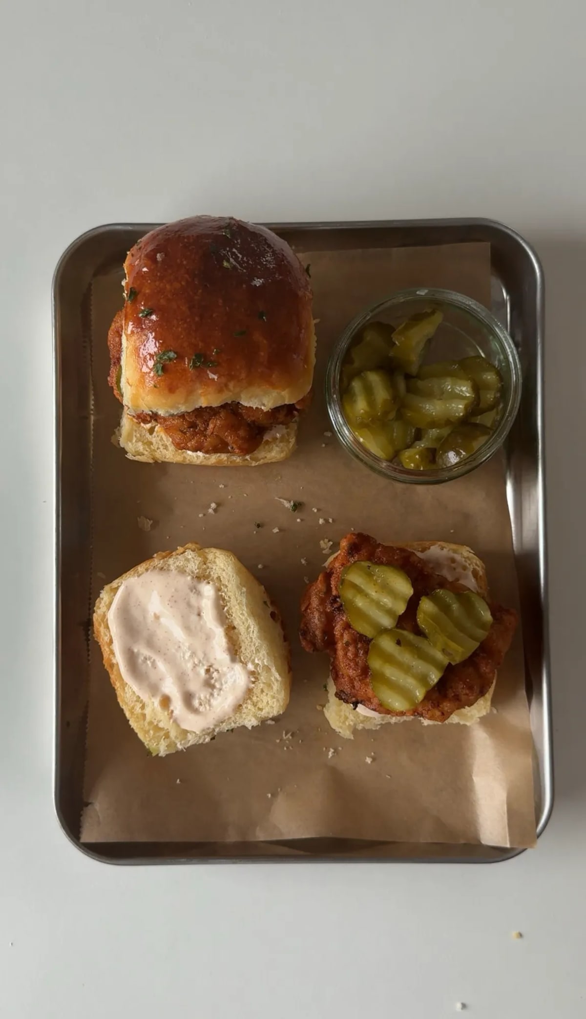 Hot Honey Chicken Sliders with Homemade Hawaiian Rolls