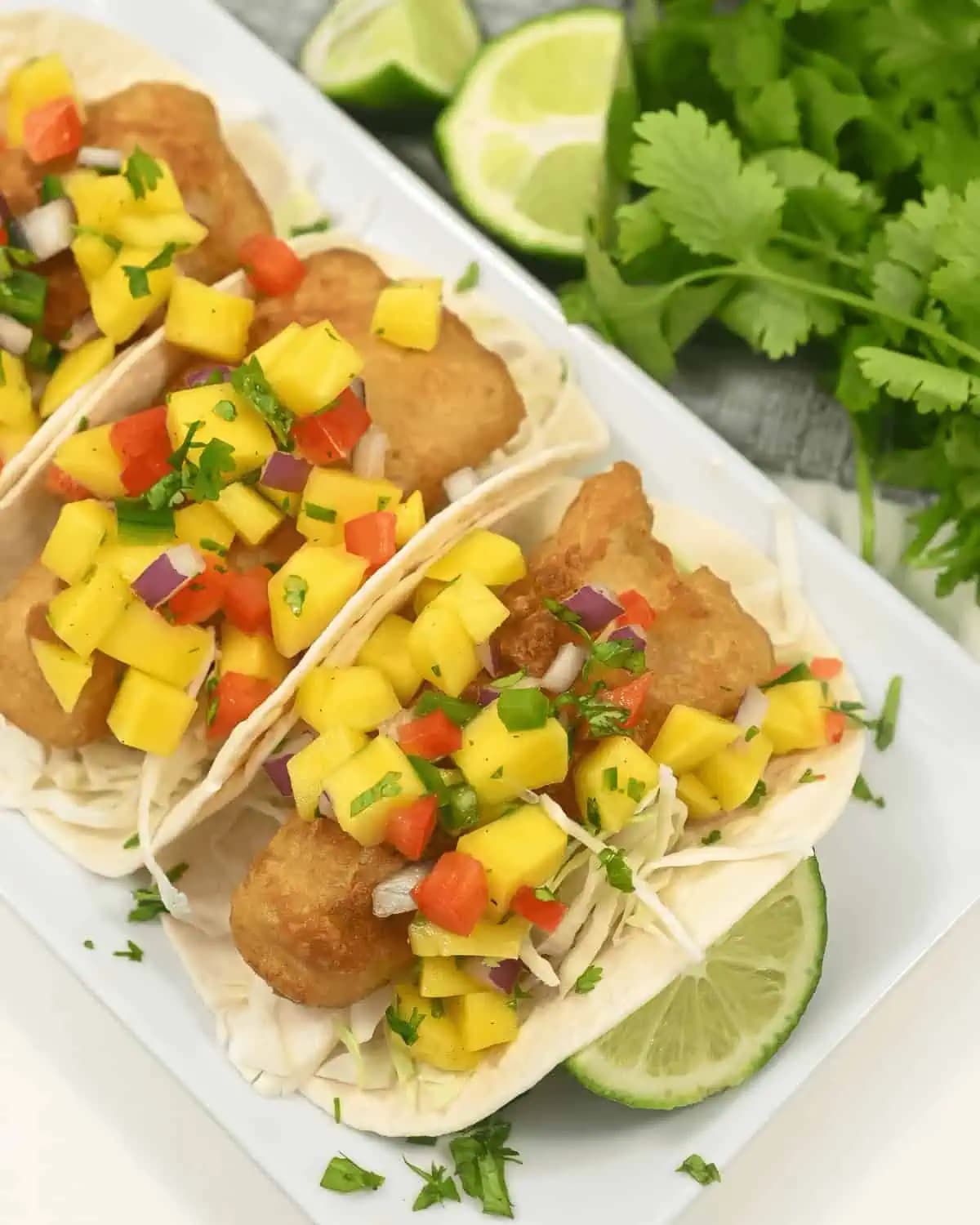 Fish Tacos with Mango Salsa