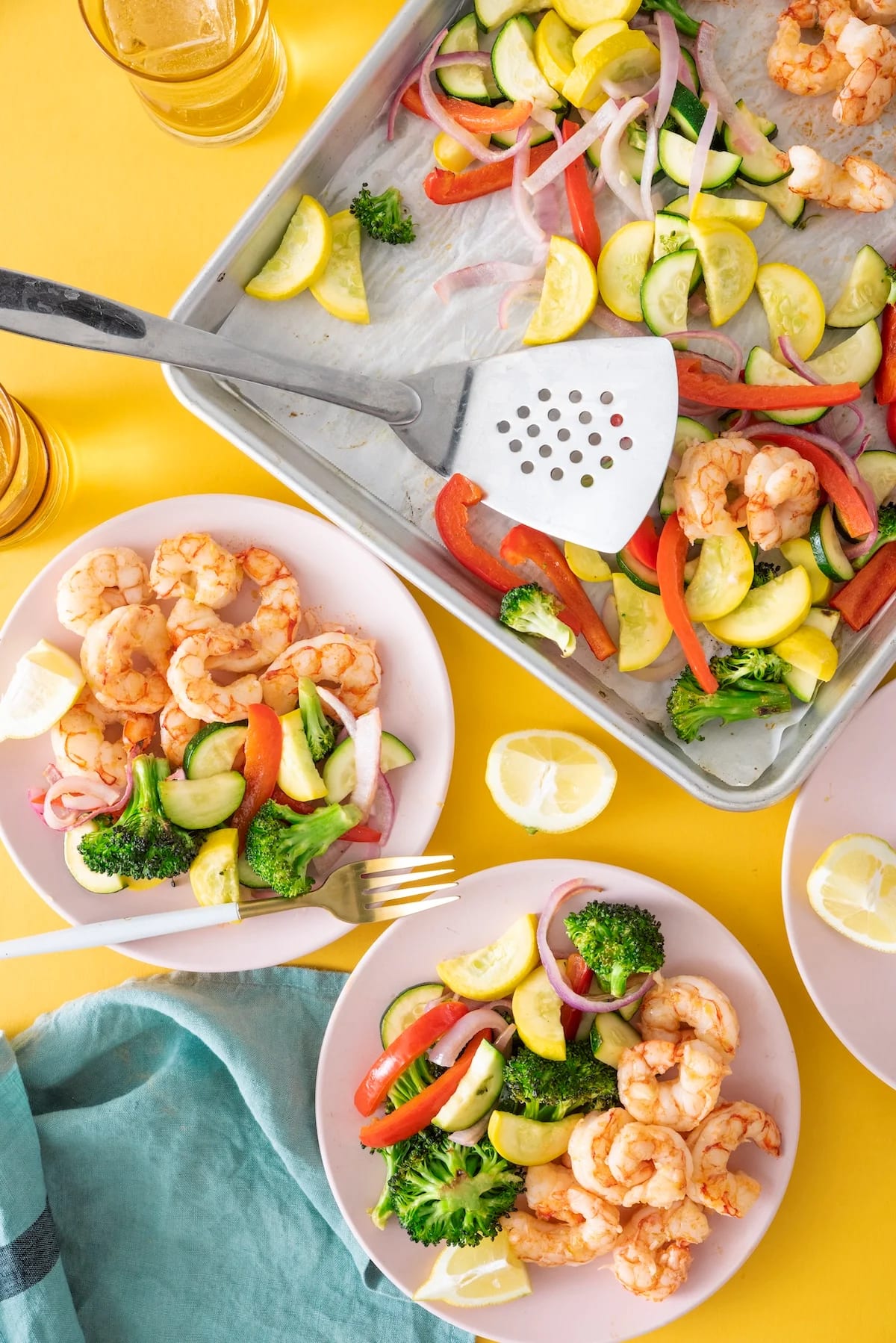 One Sheet Pan Shrimp and Vegetable Dinner