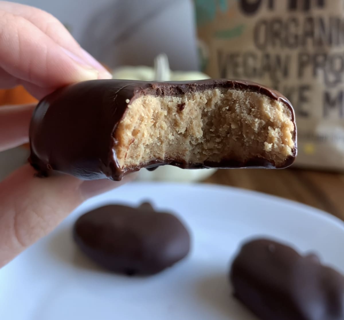 Homemade Reese's Peanut Butter Pumpkins (High-Protein)