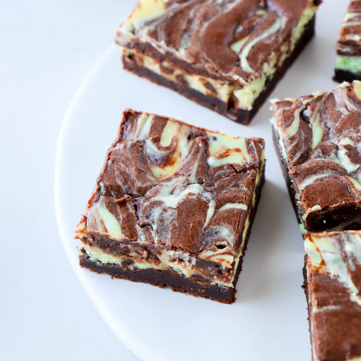 Mint Cream Cheese Brownies